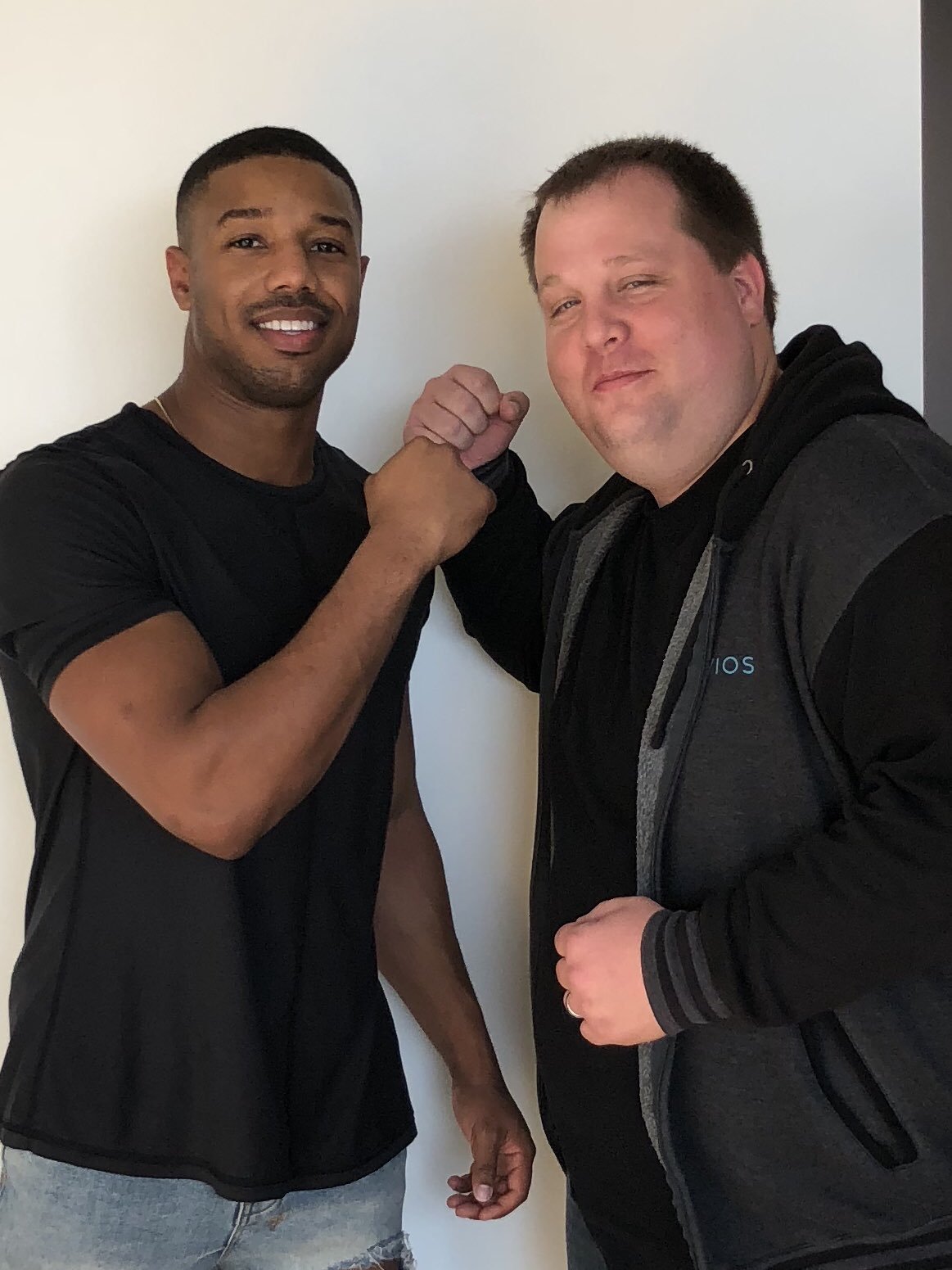 Mike McTyre with Creed actor Michael B. Jordan (Image: Twitter)