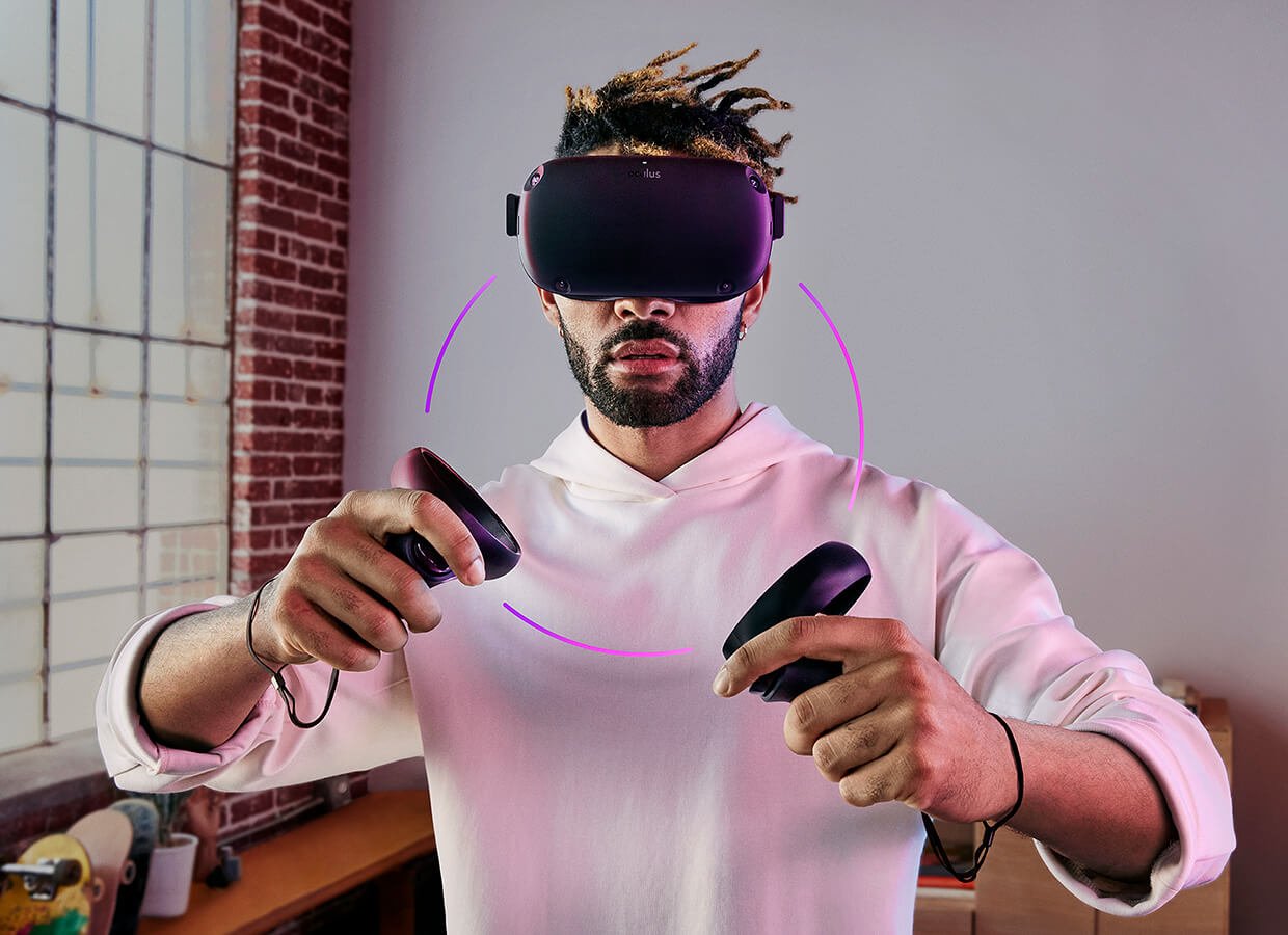 Oculus Quest has 4 external sensors to power its tracking (Image: Oculus)