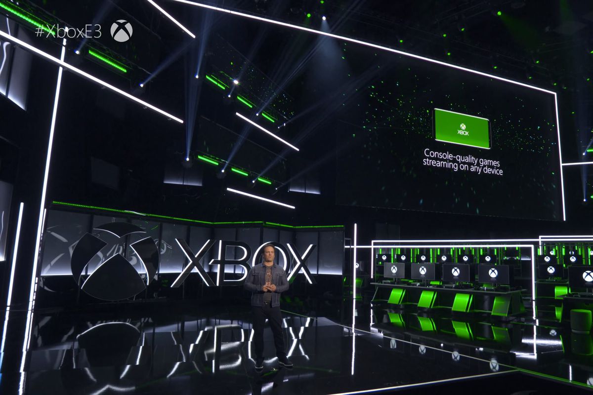 Xbox chief Phil Spencer talking about the cloud at E3 (Image source: The Verge)