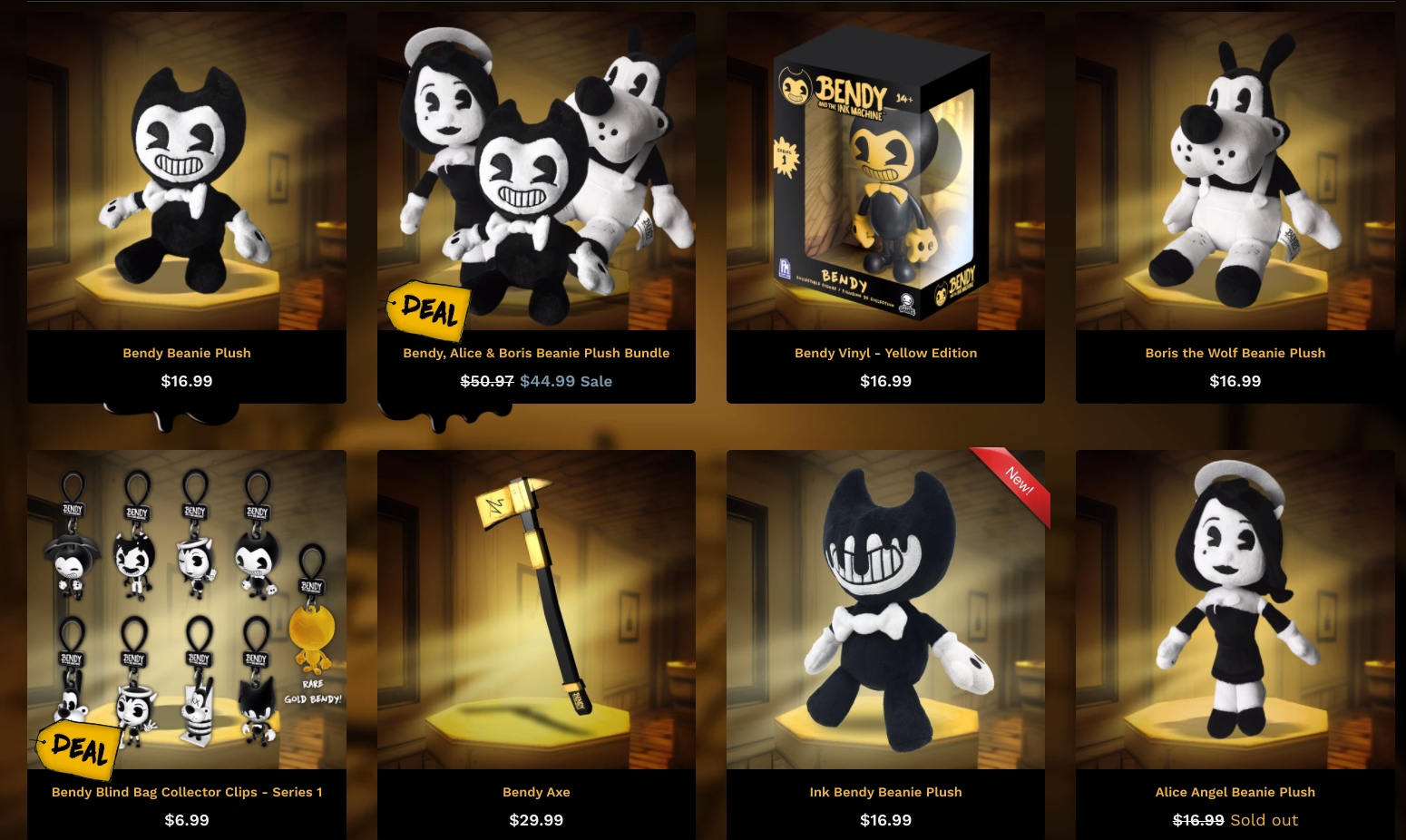 Bendy has seen all kinds of associated merch for sale